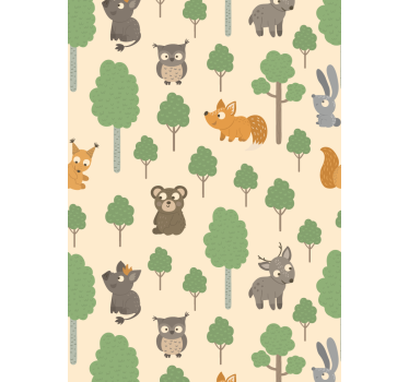 Rollo Fenster Kinderzimmer baby-waldtiere - TenStickers