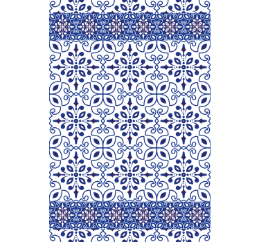 Rollo Fenster Badezimmer verzierte blaue fliesen - TenStickers