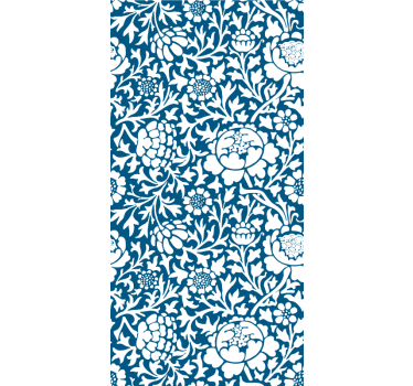 Rollo Fenster Blumen blaues vintage-muster - TenStickers
