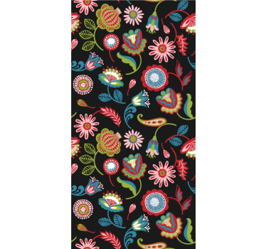 Blumen Rollo Buntes volksmuster - TenStickers