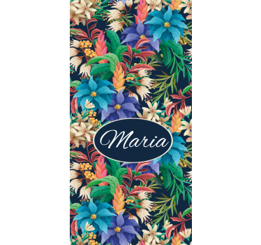 Rollo Fenster Blumen und Pflanzen florale namenspersonalisierung - TenStickers