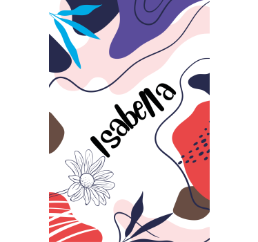 Fenster Rollo Modern florales namensmotiv - TenStickers