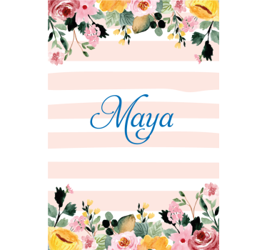 Rollo Fenster Jugendzimmer personalisiertes blumendesign - TenStickers