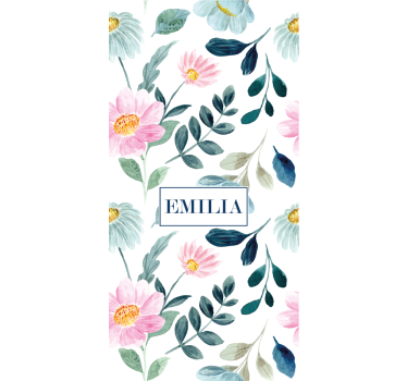 Rollo Fenster Blumen und Pflanzen blumenblüte mit namen - TenStickers