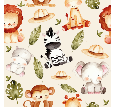 Rollo Fenster Kinderzimmer Safari - TenStickers