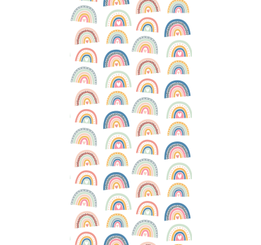 Rollo Fenster Kinderzimmer bunte herzregenbögen - TenStickers
