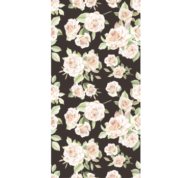 Blumen Rollo elegantes rosenthema - TenStickers