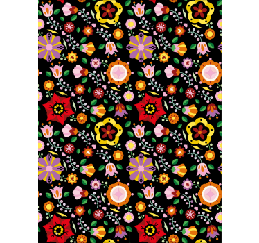 Rollo Fenster Blumen lebendiges buntes thema - TenStickers