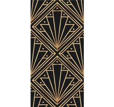 Originelle Rollo Fenster "art deco" goldene formen - TenStickers