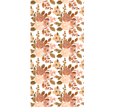 Rollo Fenster Blumen romantisches beiges muster - TenStickers