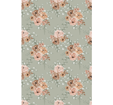 Blumen Rollo schönes beiges arrangement - TenStickers