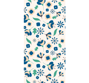 Rollo Fenster Blumen und Pflanzen botanisches blumenmuster - TenStickers