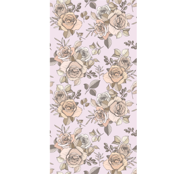 Rollo Fenster Blumen anmutiges rosenmotiv - TenStickers