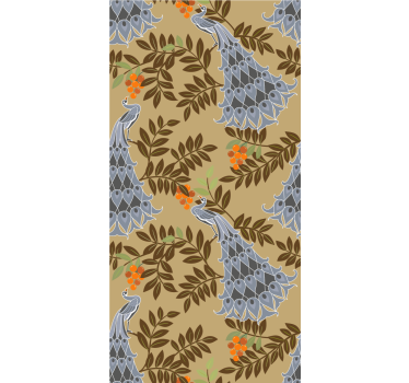 Rollo Fenster Blumen anmutiges pfauendesign - TenStickers