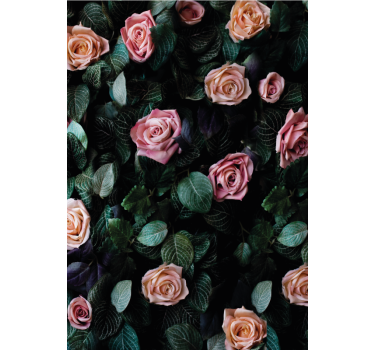 Rollo Fenster Blumen realistisches rosenmuster - TenStickers