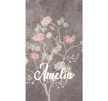 Rollo Fenster Blumen und Pflanzen personalisierte florale eleganz - TenStickers