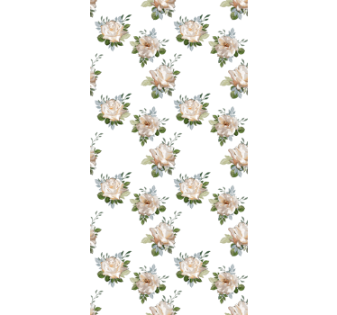 Rollo Fenster Blumen zartes weißes arrangement - TenStickers