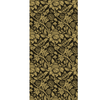 Rollo Fenster Blumen klassisches beiges muster - TenStickers
