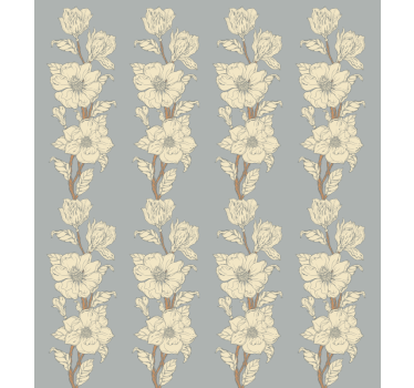 Rollo Fenster Blumen vertikales elegantes muster - TenStickers
