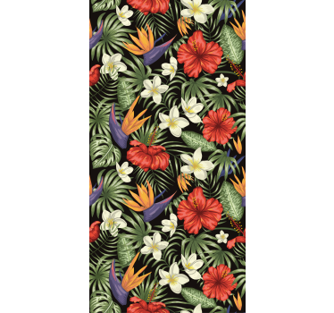 Blumen Rollo Tropische Dschungelpflanzen - TenStickers