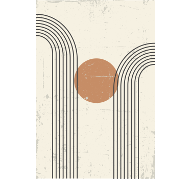 Fenster Rollo modern abstrakte braune Sonne - TenStickers