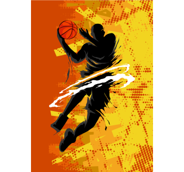 Sport Rollos Basketballspieler Jugendzimmer - TenStickers