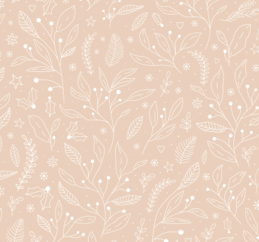 Rollos Wohnzimmer mit beige weihnachtspflanzen - TenStickers