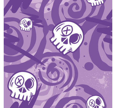 Graffiti Totenkopf lila Rollos Jugendliche - TenStickers