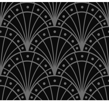 Rollos Wohnzimmer schwarze Bogen Design - TenStickers