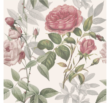 Blumen Rollo Rosen Muster - TenStickers