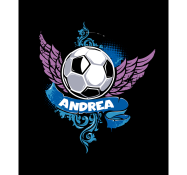 Personalisierter Ball mit Flügeln Rollo Fenster Fußball - TenStickers