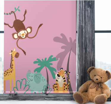 Rollo Fenster Kinderzimmer "boho" Kinderdschungel - TenStickers