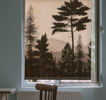 Bäume Rollo Fenster Wald im skandinavischen stil in warmen Farben - TenStickers