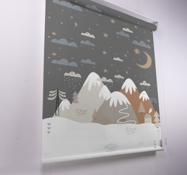 Rollo Fenster Kinderzimmer nordische Berglandschaft - TenStickers