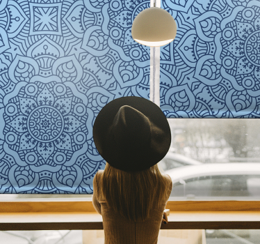 Blaues mandala zen thema Rollo Wohnzimmer - TenStickers