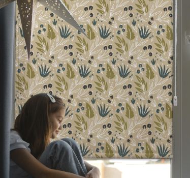 Blumen klassisches Rollo - TenStickers