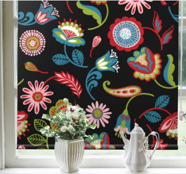 Blumen Rollo Buntes volksmuster - TenStickers