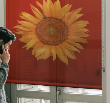 Blumen Rollo Rot-orange sonnenblume - TenStickers