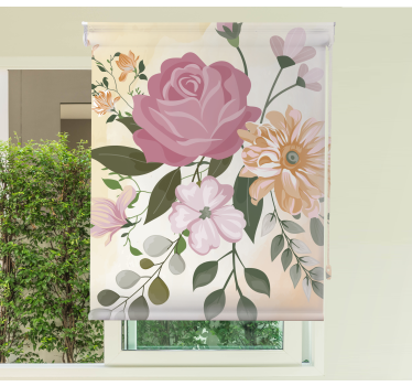 Blumen Rollo Fenster Pflanzen Realistisch - TenStickers