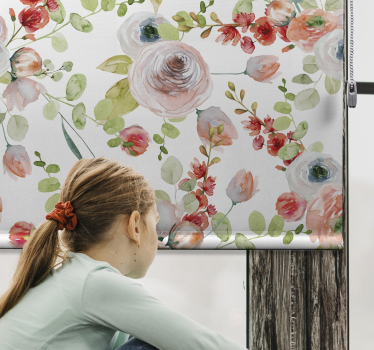 Blumen Rollo Blumenzweige klassisch - TenStickers