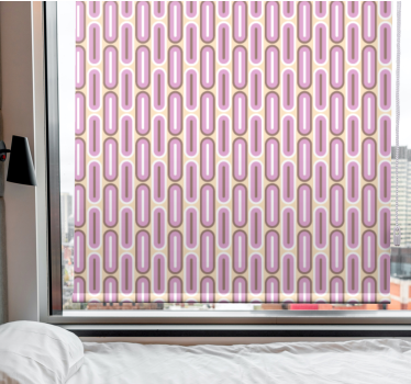 Rollo Fenster Vintagemuster retro rosa bögen - TenStickers