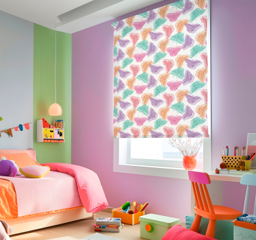 Rollo Fenster Schmetterlinge bunte silhouette - TenStickers