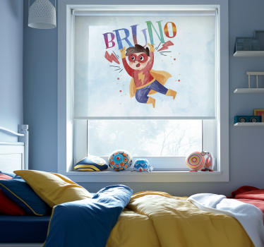 Rollo Fenster Superhelden aquarellstil mit namen - TenStickers