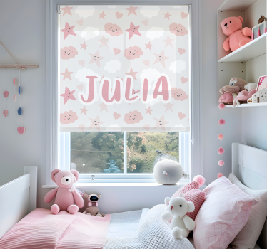 Rollo Fenster Wolken glückliche sterne - TenStickers