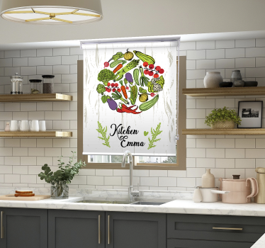 Rollo für Küche mit gemüse personalisiert - TenStickers