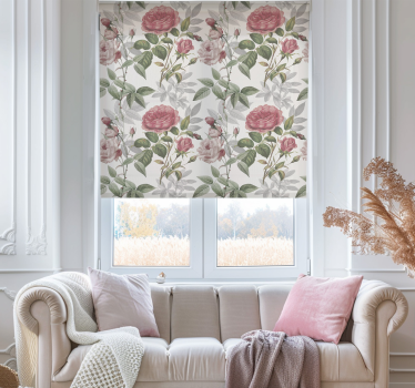 Blumen Rollo Rosen Muster - TenStickers