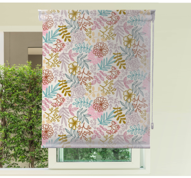 Rollo mit mehrfarbigen Blumenmuster - TenStickers