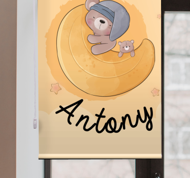Rollo Fenster Baby schlafbären mit namen - TenStickers
