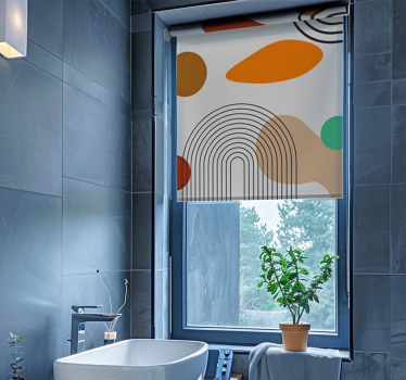 Rollo Fenster Badezimmer boho bögen - TenStickers
