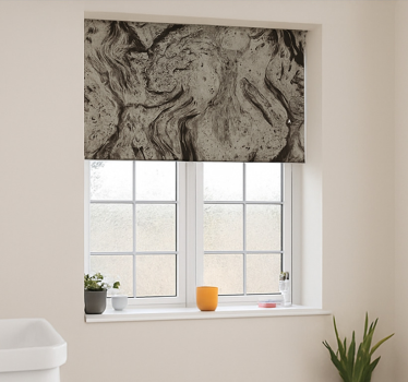 Rollo Fenster Badezimmer dunkle marmorstruktur - TenStickers